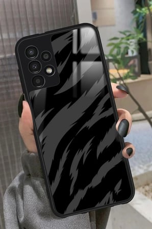 Samsung Galaxy A23 Uyumlu Zebra Tasarımlı Parlak Silikon Kılıf