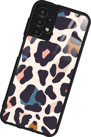 Samsung Galaxy A23 Uyumlu Karışık Renkli Leopar Tasarımlı Parlak Silikon Kılıf