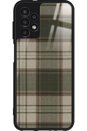Samsung Galaxy A23 Uyumlu Yeşil Kare Tasarımlı Parlak Silikon Kılıf