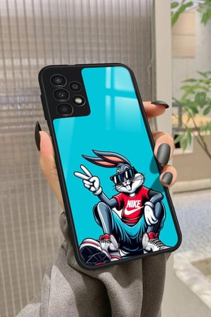 Samsung Galaxy A23 Uyumlu Bugs Bunny Tasarımlı Parlak Silikon Kılıf