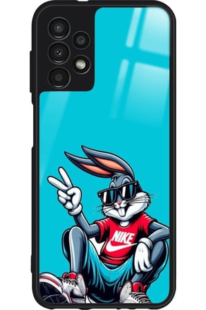 Samsung Galaxy A23 Uyumlu Bugs Bunny Tasarımlı Parlak Silikon Kılıf