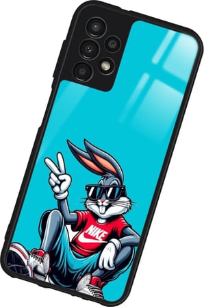 Samsung Galaxy A23 Uyumlu Bugs Bunny Tasarımlı Parlak Silikon Kılıf