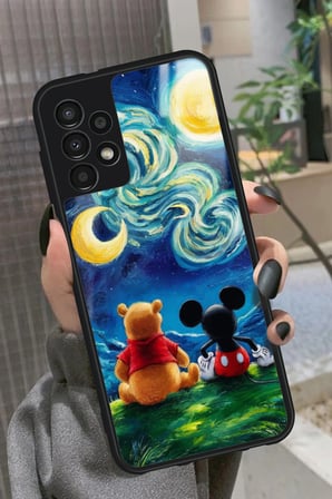 Samsung Galaxy A23 Uyumlu Mıckey Donald Tasarımlı Parlak Silikon Kılıf