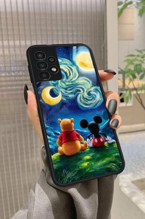 Samsung Galaxy A23 Uyumlu Mıckey Donald Tasarımlı Parlak Silikon Kılıf