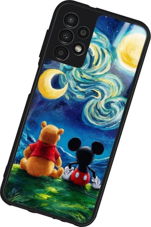Samsung Galaxy A23 Uyumlu Mıckey Donald Tasarımlı Parlak Silikon Kılıf