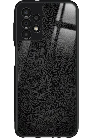 Samsung Galaxy A23 Uyumlu Siyah Karışık Tasarımlı Parlak Silikon Kılıf