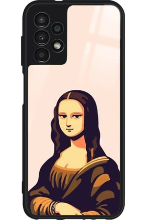 Samsung Galaxy A23 Uyumlu Mona Lisa Tasarımlı Parlak Silikon Kılıf