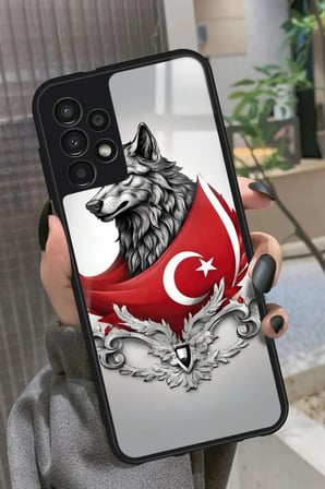 Samsung Galaxy A23 Uyumlu Türk Bayrağı Tasarımlı Parlak Silikon Kılıf