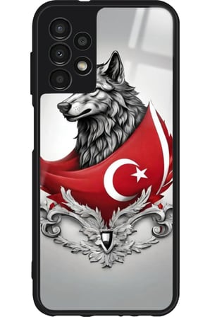 Samsung Galaxy A23 Uyumlu Türk Bayrağı Tasarımlı Parlak Silikon Kılıf