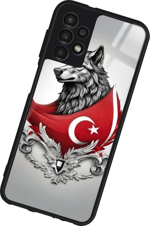Samsung Galaxy A23 Uyumlu Türk Bayrağı Tasarımlı Parlak Silikon Kılıf