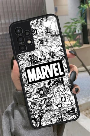 Samsung Galaxy A23 Uyumlu Marvel Tasarımlı Parlak Silikon Kılıf