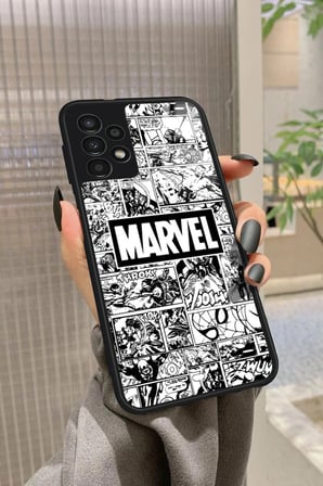 Samsung Galaxy A23 Uyumlu Marvel Tasarımlı Parlak Silikon Kılıf