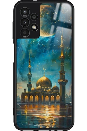Samsung Galaxy A23 Uyumlu Cami Tasarımlı Parlak Silikon Kılıf