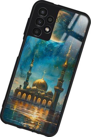 Samsung Galaxy A23 Uyumlu Cami Tasarımlı Parlak Silikon Kılıf