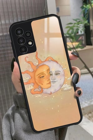 Samsung Galaxy A23 Uyumlu Güneş Tasarımlı Parlak Silikon Kılıf