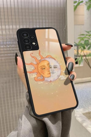 Samsung Galaxy A23 Uyumlu Güneş Tasarımlı Parlak Silikon Kılıf