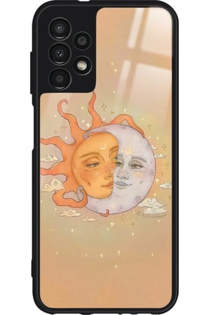 Samsung Galaxy A23 Uyumlu Güneş Tasarımlı Parlak Silikon Kılıf