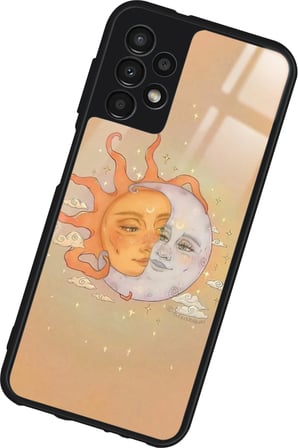 Samsung Galaxy A23 Uyumlu Güneş Tasarımlı Parlak Silikon Kılıf