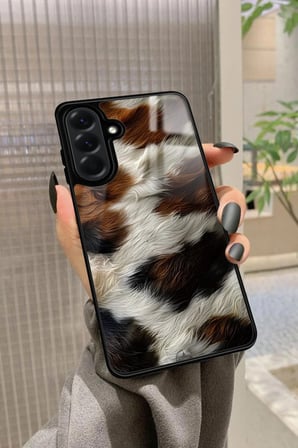 Samsung Galaxy A26 Uyumlu Kahverengi Leopar Tasarımlı Parlak Silikon Kılıf
