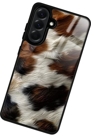 Samsung Galaxy A26 Uyumlu Kahverengi Leopar Tasarımlı Parlak Silikon Kılıf