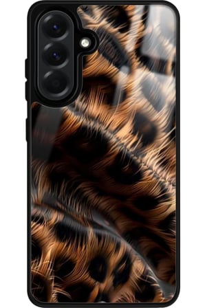 Samsung Galaxy A26 Uyumlu Kahverengi Leopar Tasarımlı Parlak Silikon Kılıf