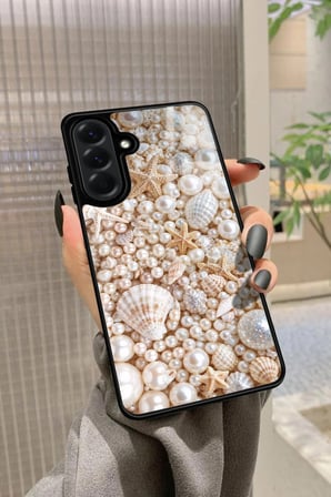 Samsung Galaxy A26 Uyumlu İnci Tasarımlı Parlak Silikon Kılıf