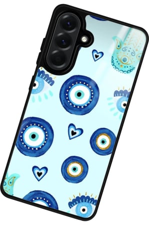 Samsung Galaxy A26 Uyumlu Nazar Boncuğu Tasarımlı Parlak Silikon Kılıf