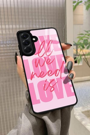 Samsung Galaxy A26 Uyumlu Love Yazılı Parlak Silikon Kılıf