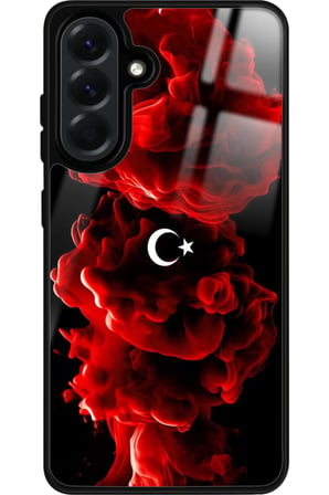 Samsung Galaxy A26 Uyumlu Türk Bayrağı Tasarımlı Parlak Silikon Kılıf