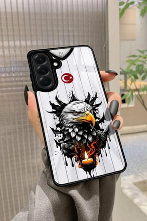 Samsung Galaxy A26 Uyumlu Kartal Tasarımlı Parlak Silikon Kılıf