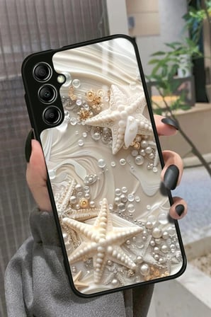Samsung Galaxy A34 Uyumlu İnci Tasarımlı Parlak Silikon Kılıf
