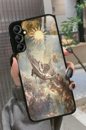 Samsung Galaxy A34 Uyumlu Melek Tasarımlı Parlak Silikon Kılıf