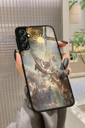 Samsung Galaxy A34 Uyumlu Melek Tasarımlı Parlak Silikon Kılıf