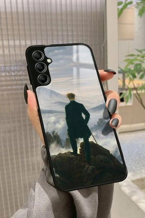 Samsung Galaxy A34 Uyumlu Bulutların Üzerinde Yolculuk Tasarımlı Parlak Silikon Kılıf