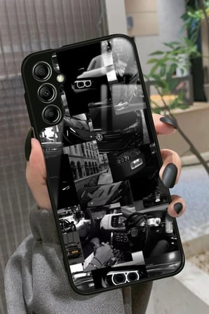 Samsung Galaxy A34 Uyumlu Araba Posteri Tasarımlı Parlak Silikon Kılıf