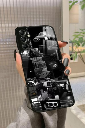 Samsung Galaxy A34 Uyumlu Araba Posteri Tasarımlı Parlak Silikon Kılıf