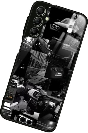 Samsung Galaxy A34 Uyumlu Araba Posteri Tasarımlı Parlak Silikon Kılıf