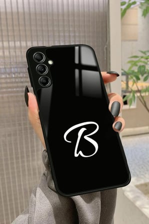 Samsung Galaxy A34 Uyumlu B Harfi Yazılı Parlak Silikon Kılıf