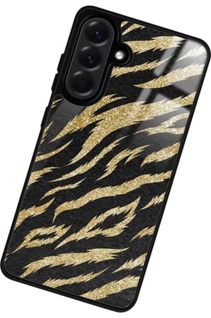 Samsung Galaxy A36 Uyumlu Kahverengi Zebra Tasarımlı Parlak Silikon Kılıf