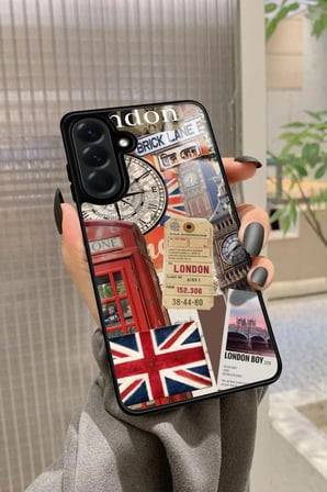 Samsung Galaxy A36 Uyumlu Travel Tasarımlı Parlak Silikon Kılıf