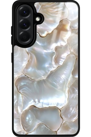 Samsung Galaxy A36 Uyumlu Beyaz Tasarımlı Parlak Silikon Kılıf