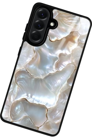 Samsung Galaxy A36 Uyumlu Beyaz Tasarımlı Parlak Silikon Kılıf