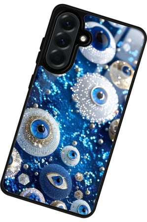 Samsung Galaxy A36 Uyumlu Nazar Boncuğu Tasarımlı Parlak Silikon Kılıf