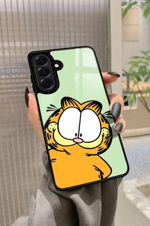 Samsung Galaxy A36 Uyumlu Garfield Tasarımlı Parlak Silikon Kılıf