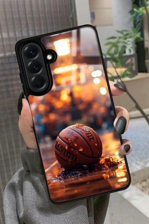 Samsung Galaxy A36 Uyumlu Basketbol Tasarımlı Parlak Silikon Kılıf