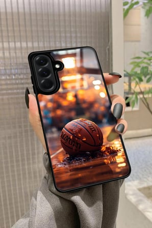Samsung Galaxy A36 Uyumlu Basketbol Tasarımlı Parlak Silikon Kılıf