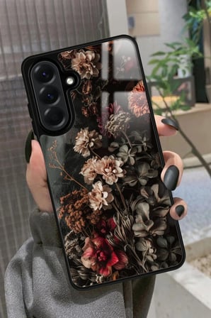 Samsung Galaxy A36 Uyumlu Karışık Çiçek Tasarımlı Parlak Silikon Kılıf