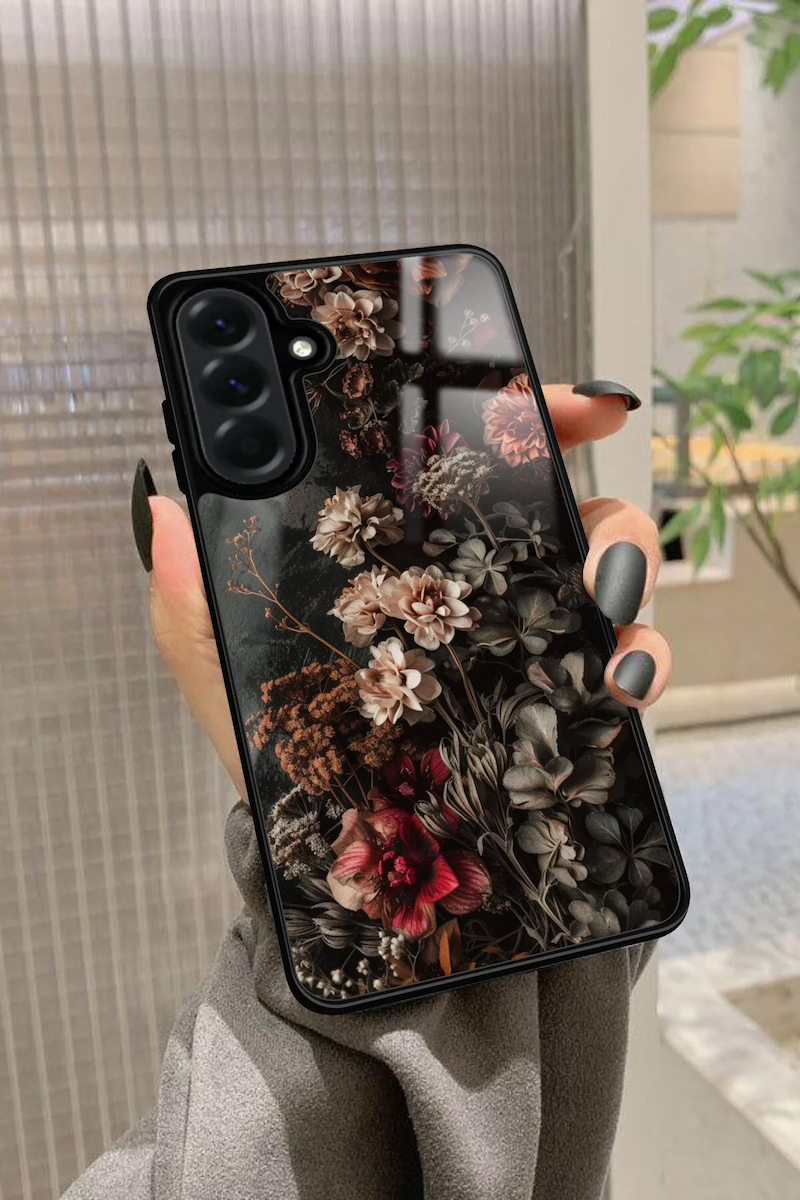 Samsung Galaxy A36 Uyumlu Karışık Çiçek Tasarımlı Parlak Silikon Kılıf