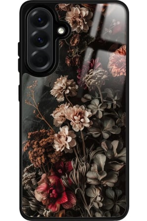 Samsung Galaxy A36 Uyumlu Karışık Çiçek Tasarımlı Parlak Silikon Kılıf
