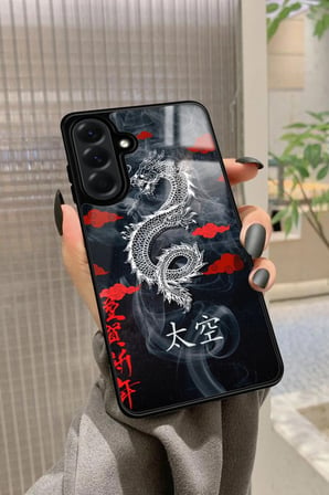 Samsung Galaxy A36 Uyumlu Dragon Tasarımlı Parlak Silikon Kılıf
